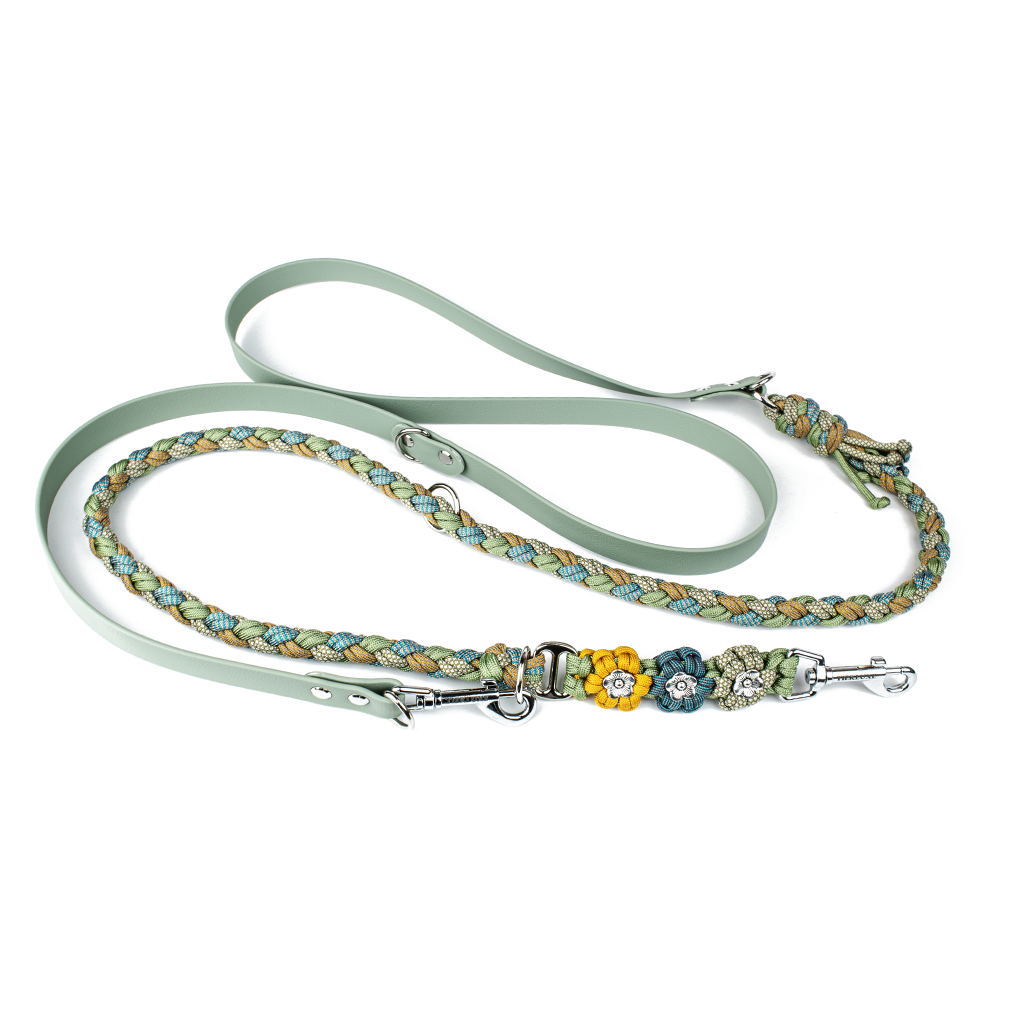 Hundeleine Tierluxe Blumen Biothane Paracord