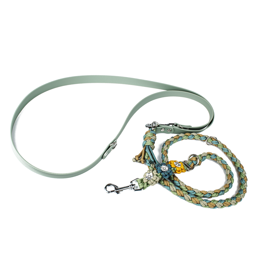 Hundeleine Tierluxe Blumen Biothane Paracord