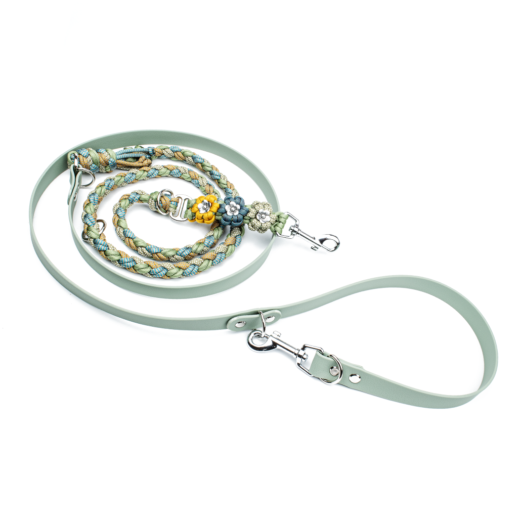 Hundeleine Tierluxe Blumen Biothane Paracord