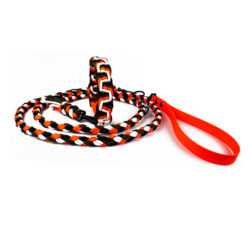 Hundehalsband Tierluxe Mountain Neon Handgemacht Paracord Biothane