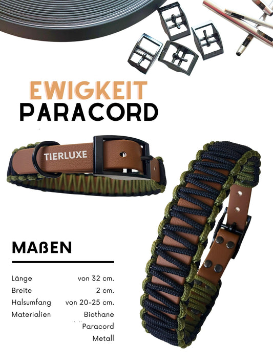 Hundehalsband Tierluxe Ewigkeit Paracord Handgemacht Biothane