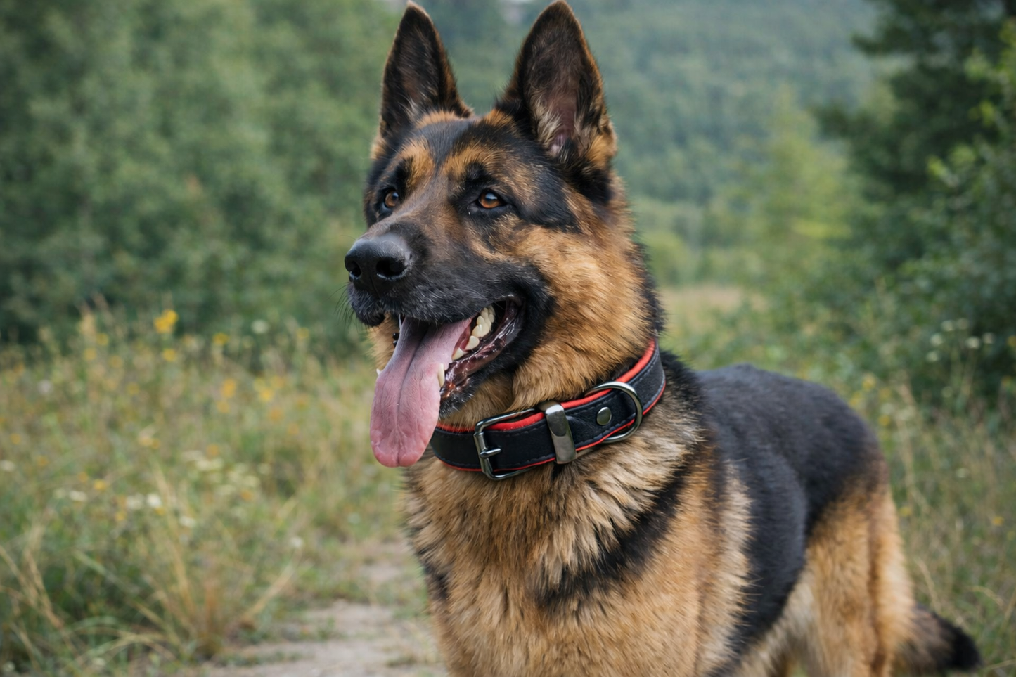 Tierluxe Klassiker - Premium Leder Hundehalsband