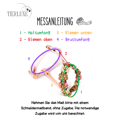 Hundegeschirr Blumen Tierluxe, Paracord, Biothane, Pink