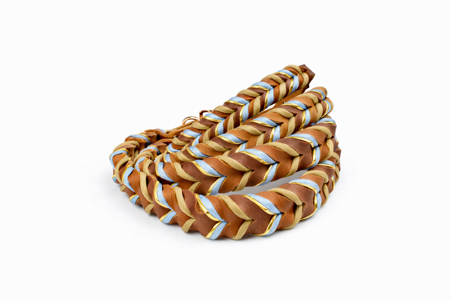 Tierluxe Geflecht Hundehalsband – Geflochtenes Lederhalsband mit Paracord