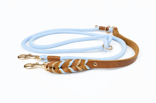 Tierluxe Geflecht Hundeleine – Geflochtene Lederleine mit Paracord