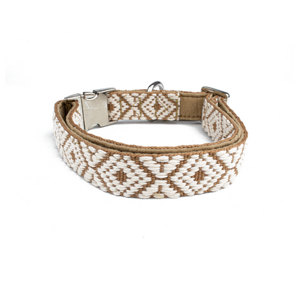 Tierluxe Cappuccino – Designer Hundehalsband mit Ethno Muster