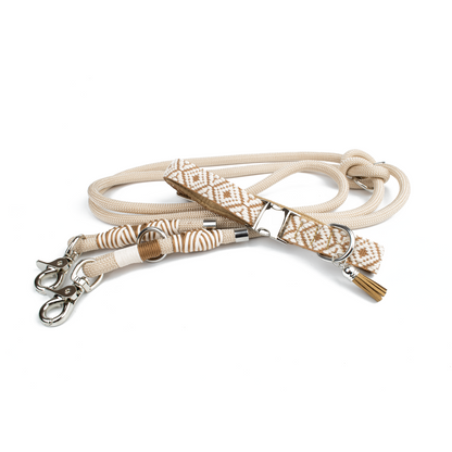 Tierluxe Cappuccino – Designer Hundehalsband mit Ethno Muster